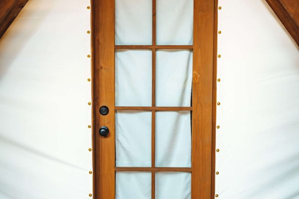 Roscoe Campsite Luxury Lodge Tents Outside Door